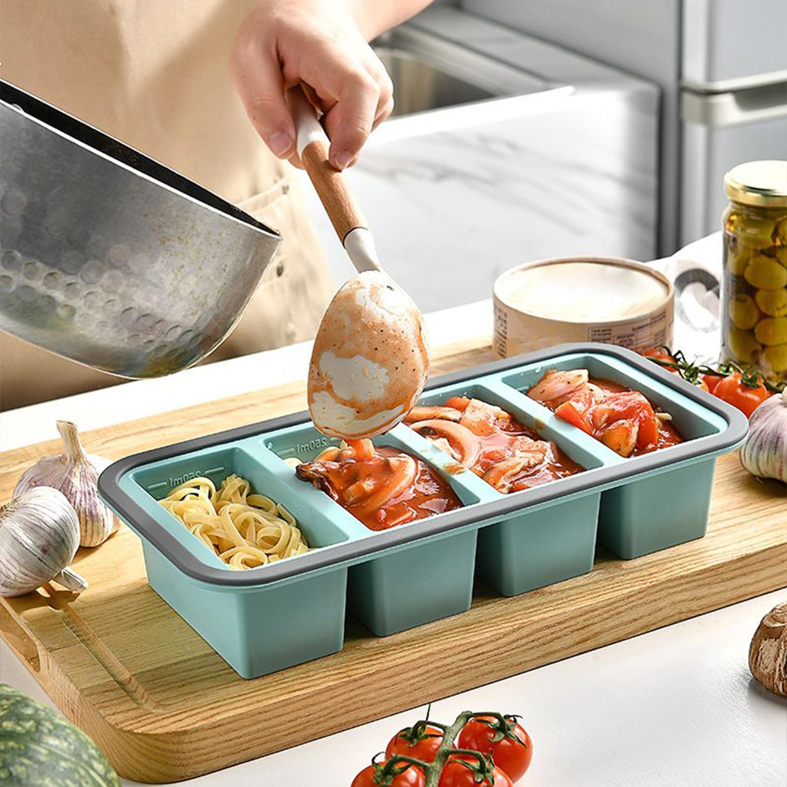 실리콘 냉동고 몰드, 간편 분리형 식품 보관 용기 (수 - Meal Prep Template 리뷰 및 가격