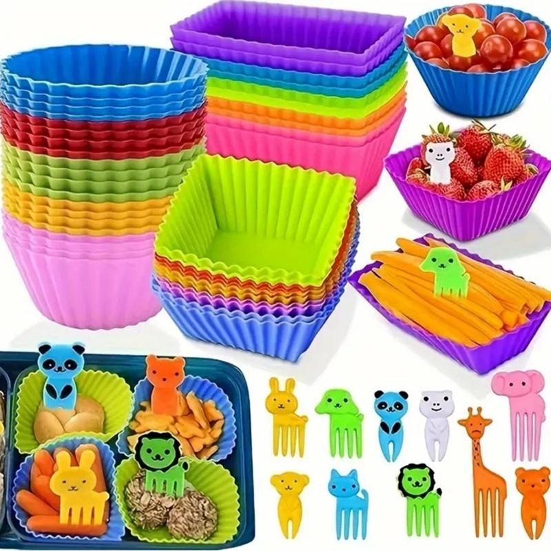 ● 12/24Pcs 실리콘 도시락 분배기 도시락 분할기 - Meal Prep Template 리뷰 및 가격